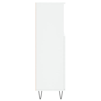 vidaXL Badschrank Weiß 30x30x100 cm Holzwerkstoff