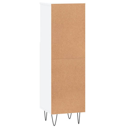 vidaXL Badschrank Weiß 30x30x100 cm Holzwerkstoff