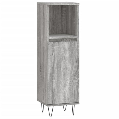 vidaXL Meuble de salle de bain gris Sonoma 30x30x100 cm Aggloméré