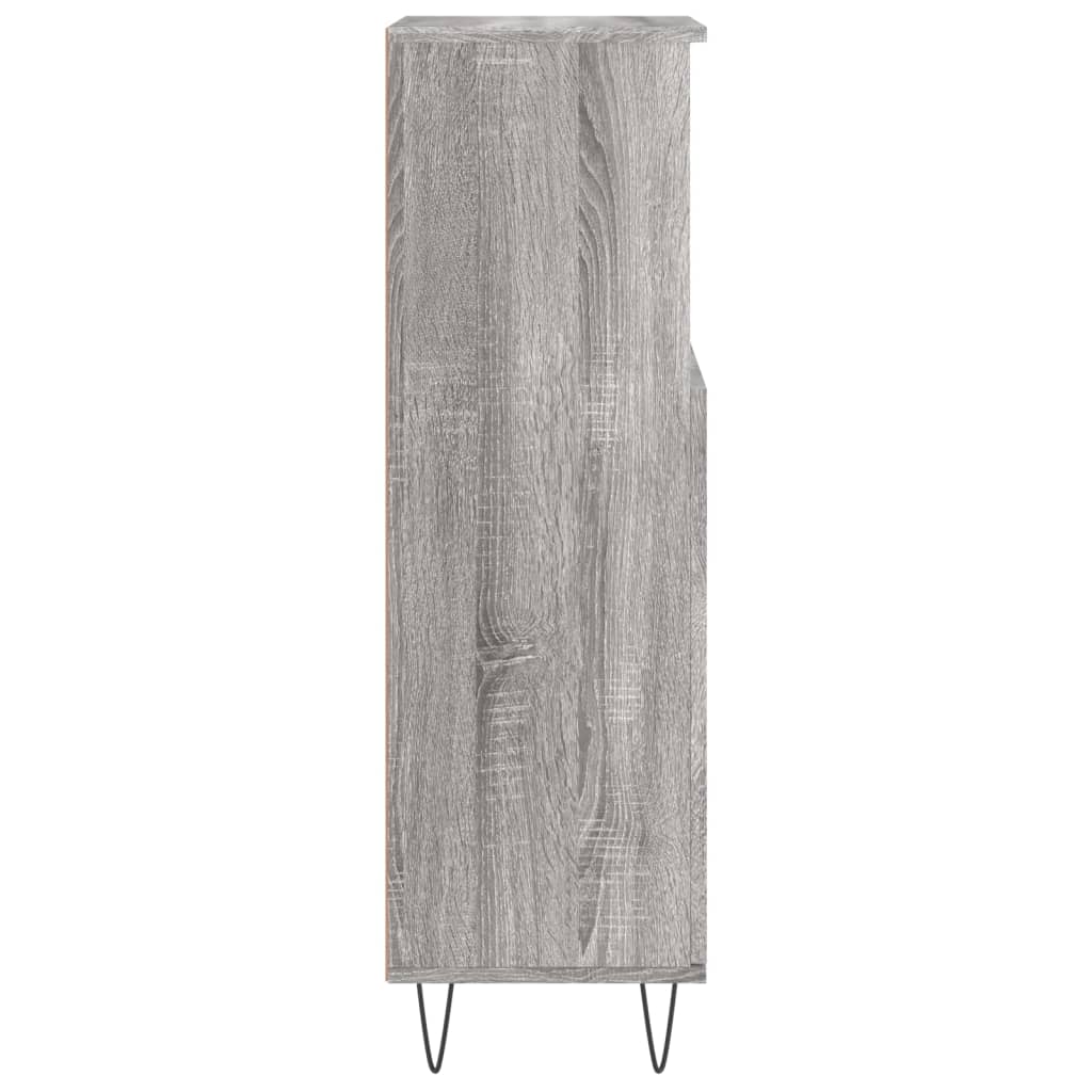 vidaXL Meuble de salle de bain gris Sonoma 30x30x100 cm Aggloméré