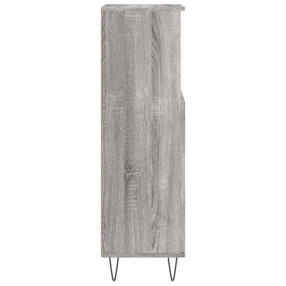 vidaXL Meuble de salle de bain gris Sonoma 30x30x100 cm Aggloméré