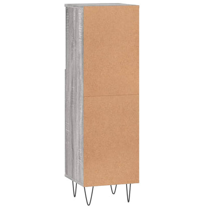 vidaXL Meuble de salle de bain gris Sonoma 30x30x100 cm Aggloméré