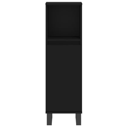 vidaXL Badschrank Schwarz 30x30x100 cm Holzwerkstoff