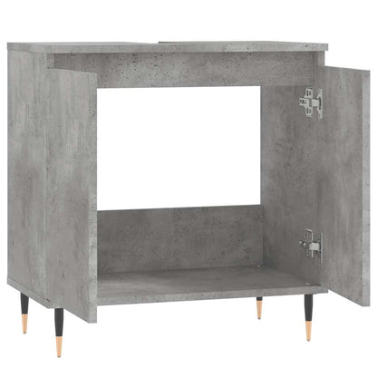 vidaXL Badschrank Betongrau 58 x 33 x 60 cm Holzwerkstoff