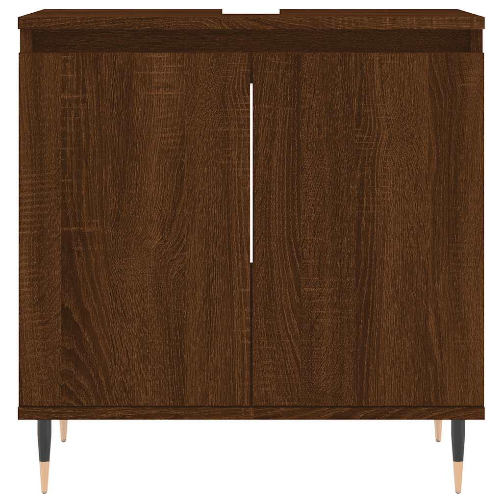 vidaXL Meuble de salle de bain chêne marron 58x33x60 cm Bois d'ingénierie