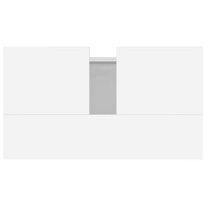 Badezimmerschrank Weiß 58x33x60 cm Holzwerkstoff