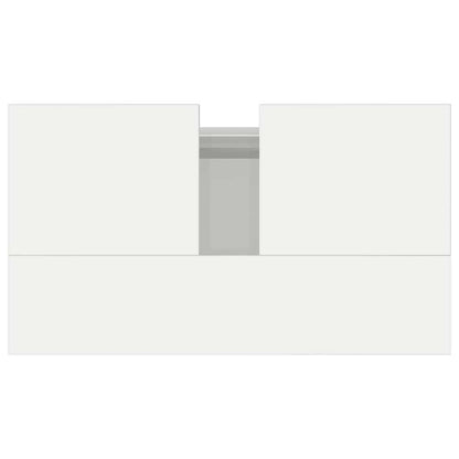 vidaXL Badschrank Hochglanz-Weiß 58x33x60 cm Holzwerkstoff