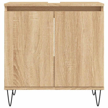 vidaXL Badschrank Sonoma-Eiche 58x33x60 cm Holzwerkstoff