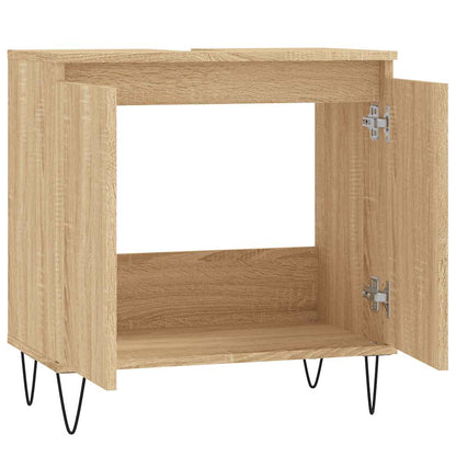 vidaXL Badschrank Sonoma-Eiche 58x33x60 cm Holzwerkstoff