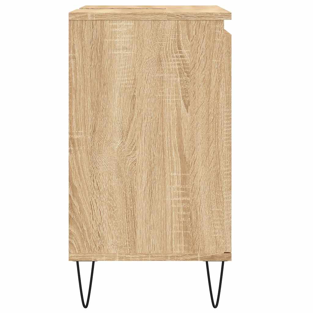vidaXL Badschrank Sonoma-Eiche 58x33x60 cm Holzwerkstoff