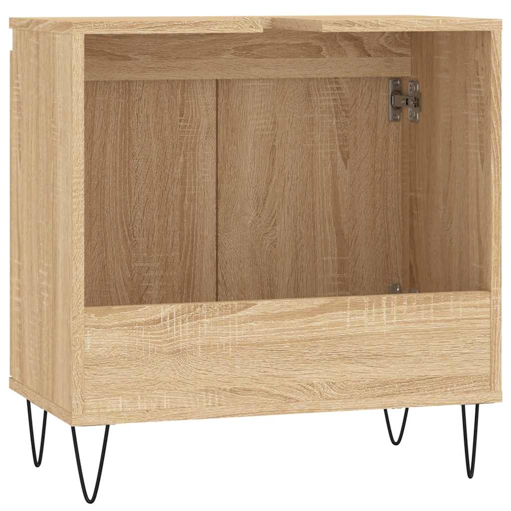 vidaXL Badschrank Sonoma-Eiche 58x33x60 cm Holzwerkstoff