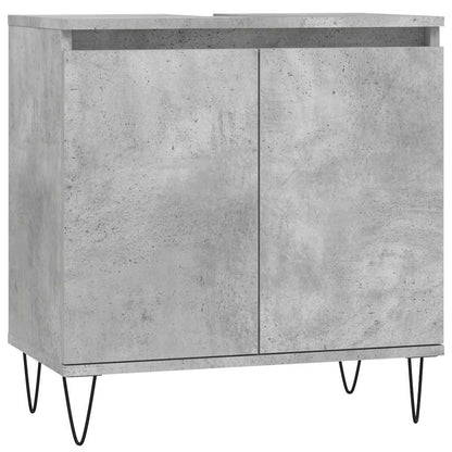 vidaXL Badschrank Betongrau 58 x 33 x 60 cm Holzwerkstoff