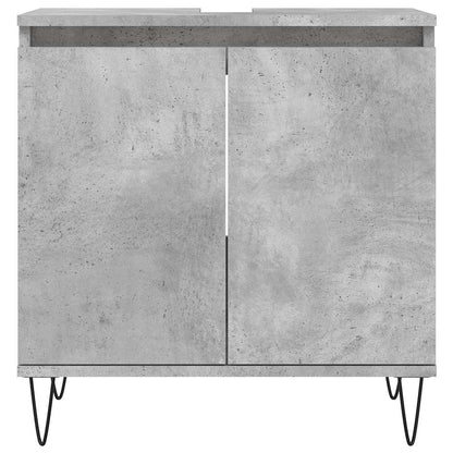 vidaXL Badschrank Betongrau 58 x 33 x 60 cm Holzwerkstoff