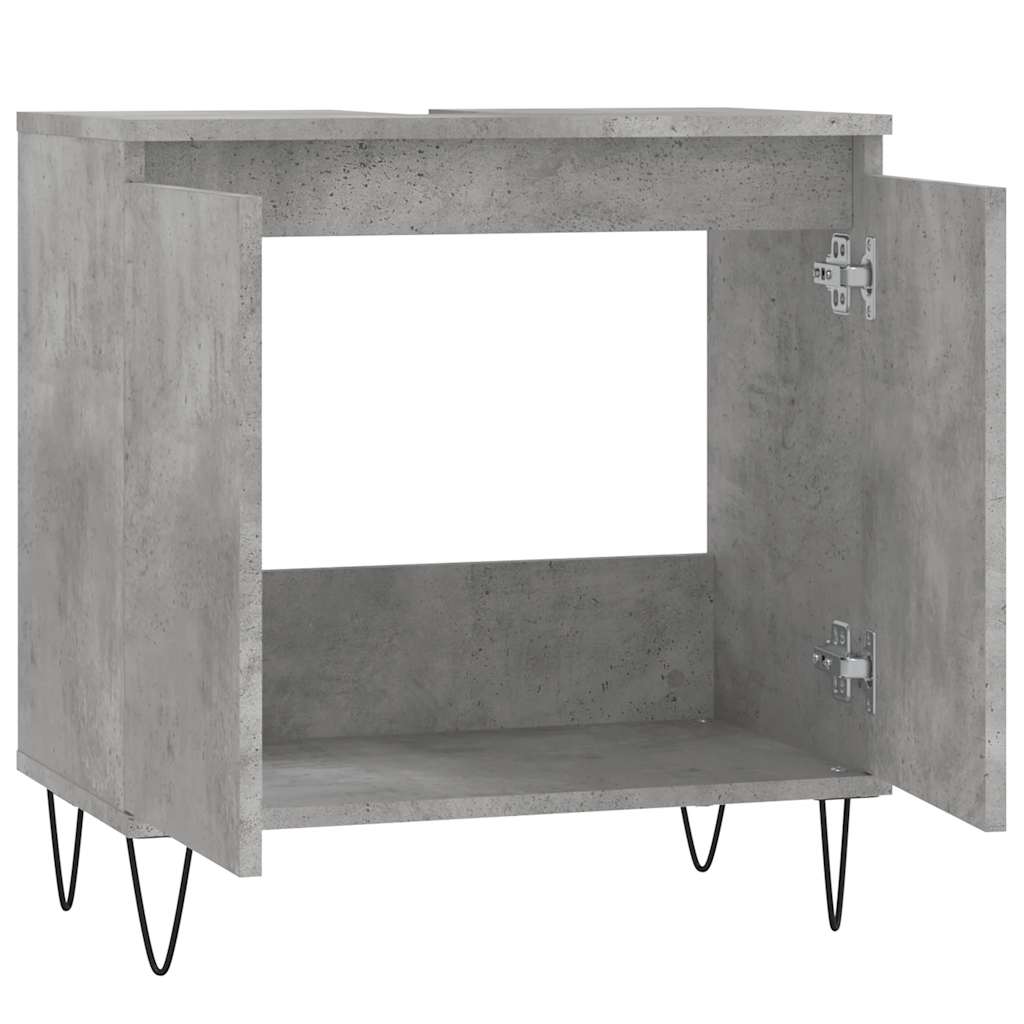 vidaXL Badschrank Betongrau 58 x 33 x 60 cm Holzwerkstoff