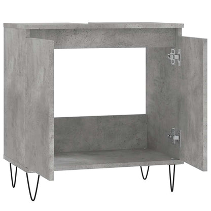 vidaXL Badschrank Betongrau 58 x 33 x 60 cm Holzwerkstoff