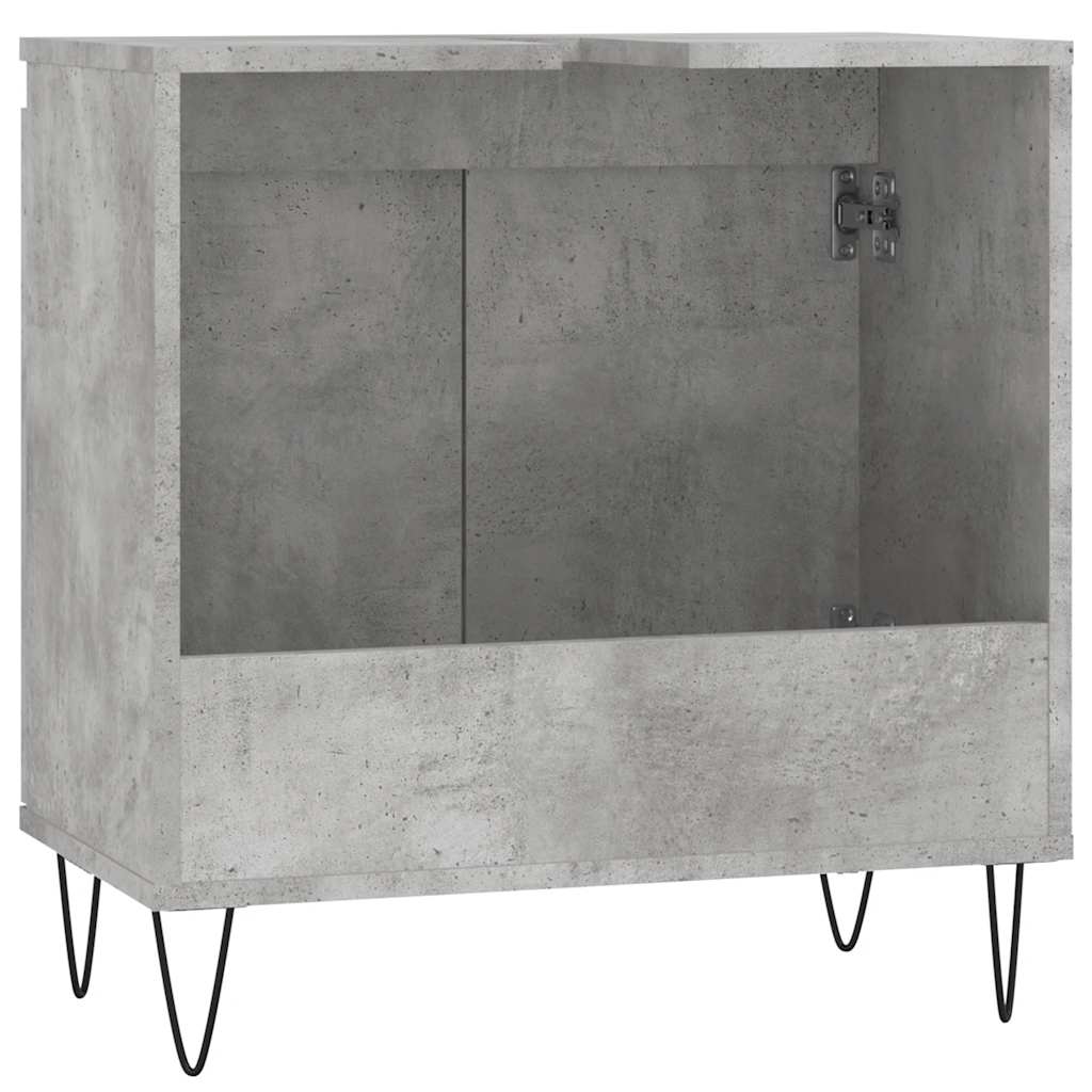 vidaXL Badschrank Betongrau 58 x 33 x 60 cm Holzwerkstoff