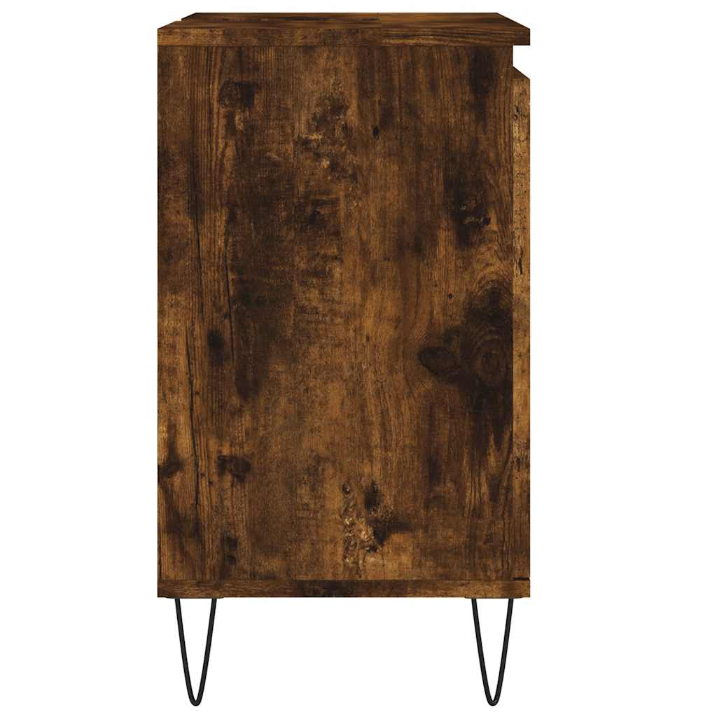vidaXL Badschrank Räuchereiche 58x33x60 cm Holzwerkstoff