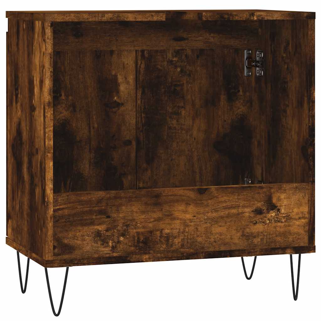 vidaXL Badschrank Räuchereiche 58x33x60 cm Holzwerkstoff