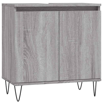 Badschrank Grau Sonoma 58x33x60 cm Holzwerkstoff