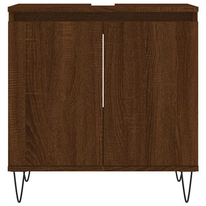 vidaXL Badschrank Braun Eichen-Optik 58x33x60 cm Holzwerkstoff