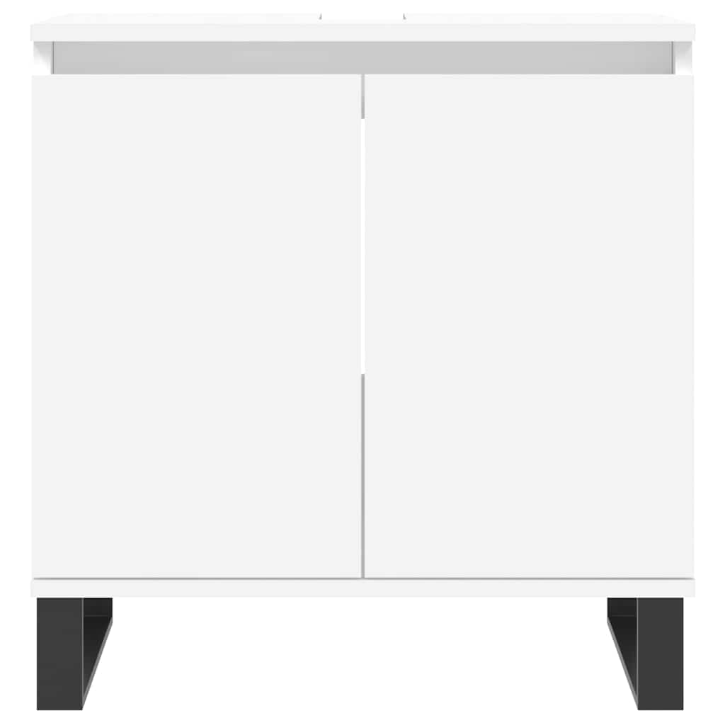 vidaXL Badezimmerschrank Weiß 58x33x60 cm Holzwerkstoff