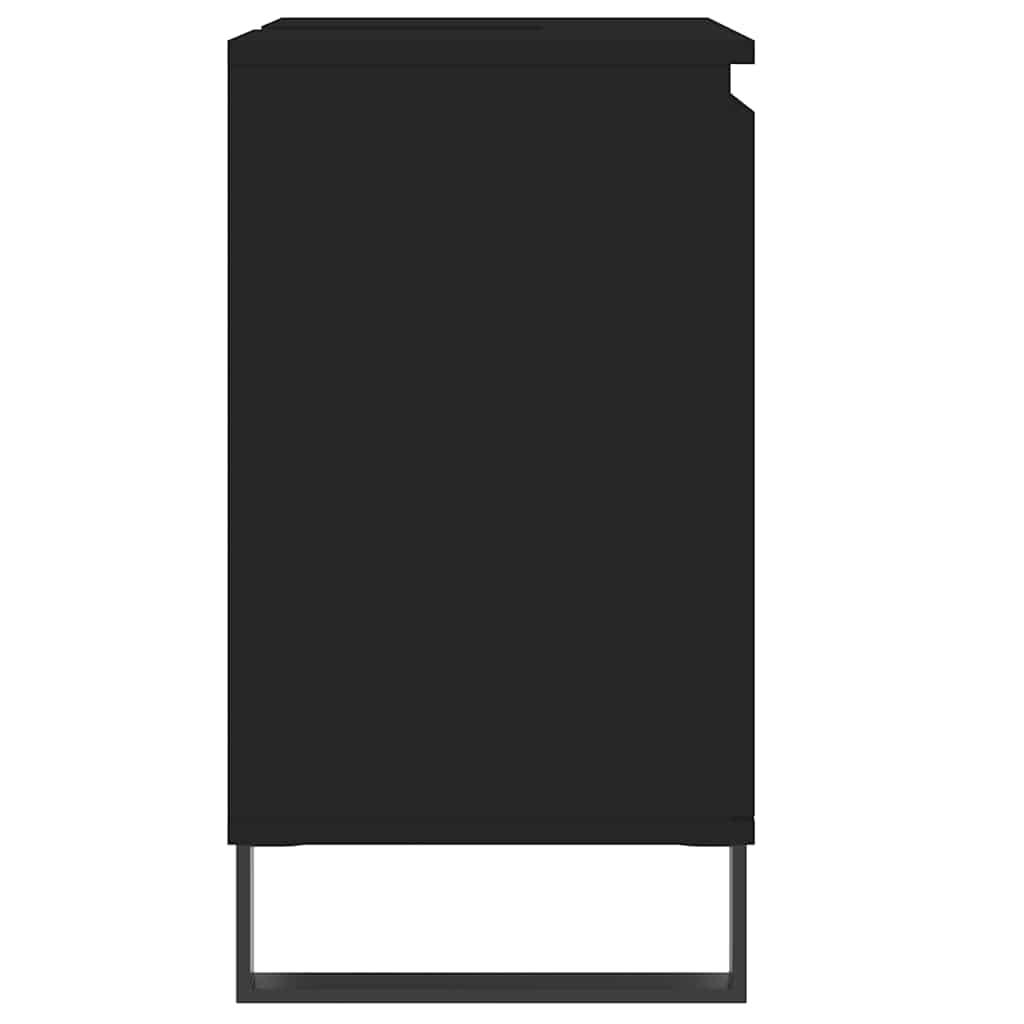vidaXL Badschrank Schwarz 58x33x60 cm Holzwerkstoff