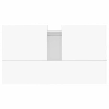 vidaXL Badschrank Hochglanz-Weiß 58x33x60 cm Holzwerkstoff