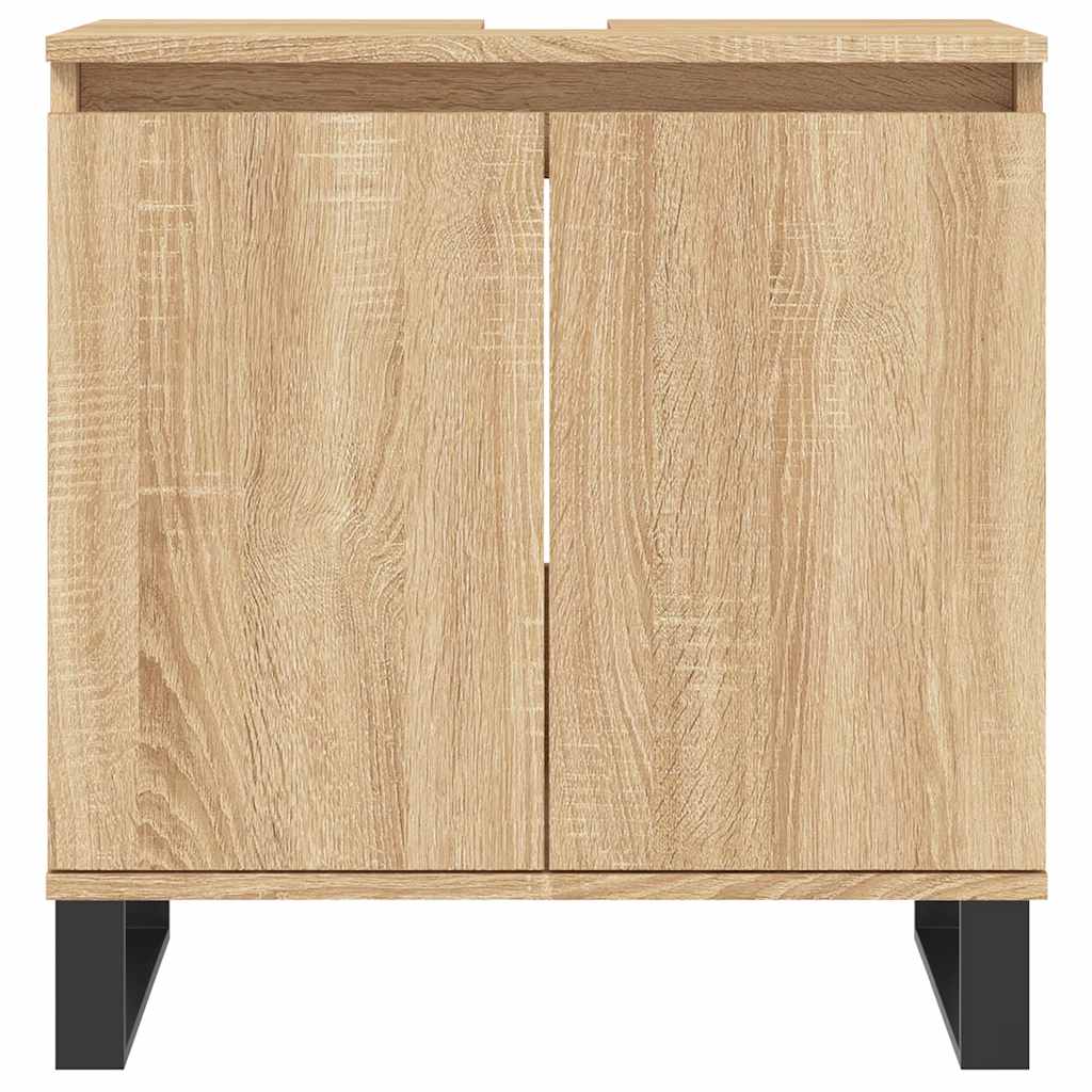 vidaXL Badschrank Sonoma-Eiche 58x33x60 cm Holzwerkstoff