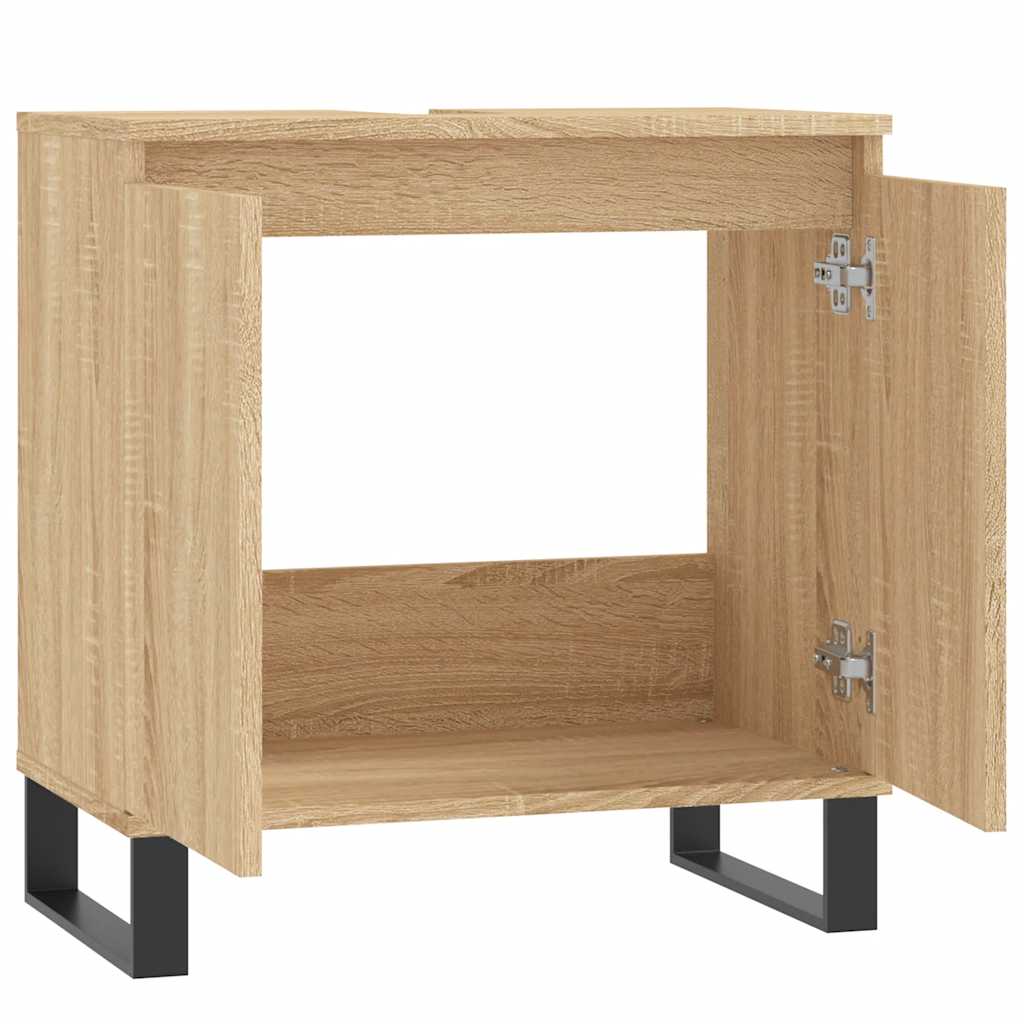 vidaXL Badschrank Sonoma-Eiche 58x33x60 cm Holzwerkstoff