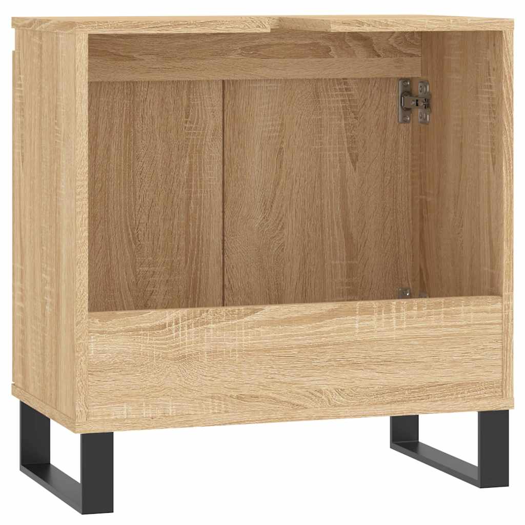 vidaXL Badschrank Sonoma-Eiche 58x33x60 cm Holzwerkstoff