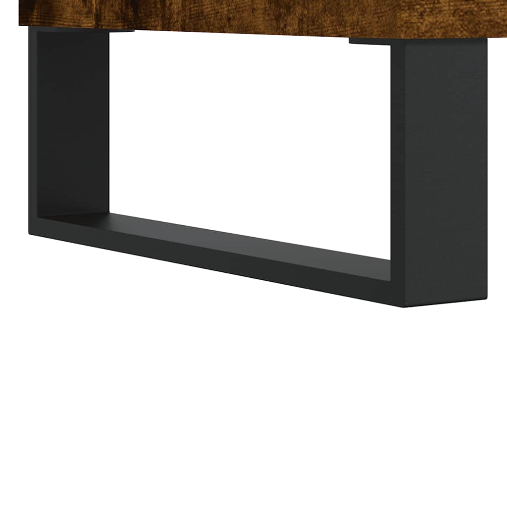 vidaXL Meuble de salle de bain chêne fumé 58x33x60 cm Bois d'ingénierie