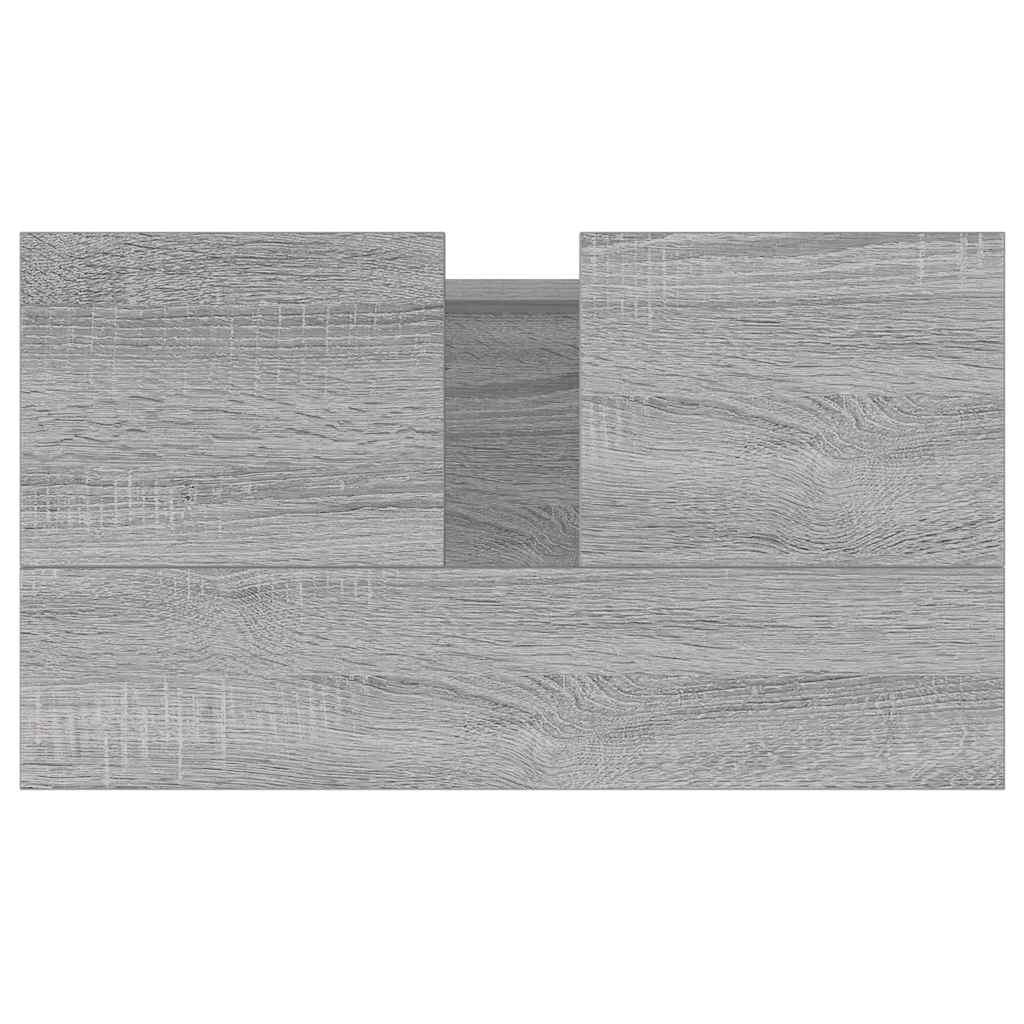 vidaXL Badschrank Grau Sonoma 58x33x60 cm Holzwerkstoff