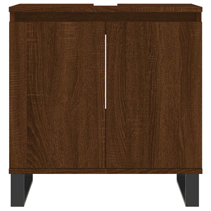 vidaXL Badschrank Braun Eichen-Optik 58x33x60 cm Holzwerkstoff