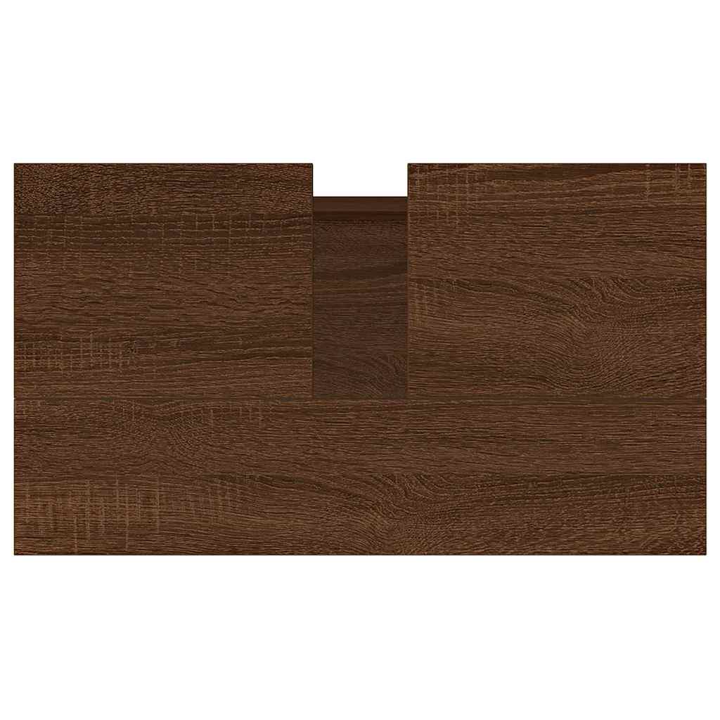 vidaXL Badschrank Braun Eichen-Optik 58x33x60 cm Holzwerkstoff