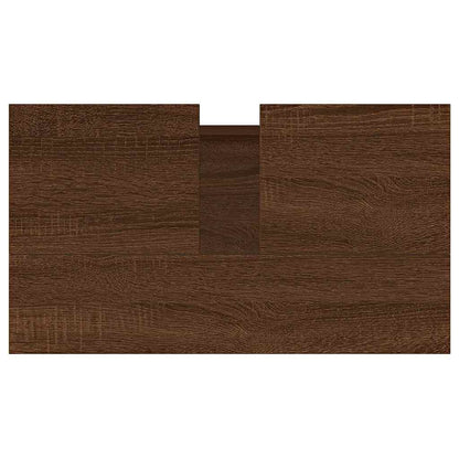 vidaXL Badschrank Braun Eichen-Optik 58x33x60 cm Holzwerkstoff