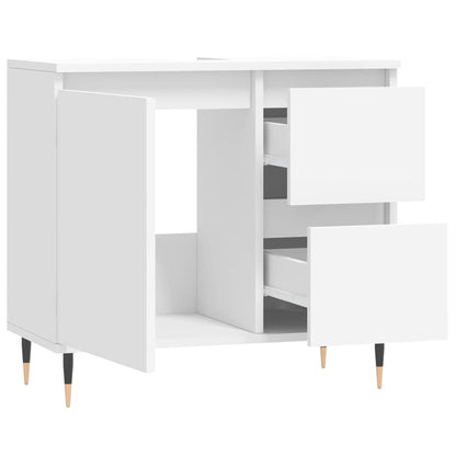 vidaXL Badschrank Weiß 65x33x60 cm Holzwerkstoff