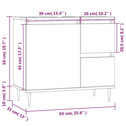 vidaXL Badschrank Schwarz 65x33x60 cm Holzwerkstoff