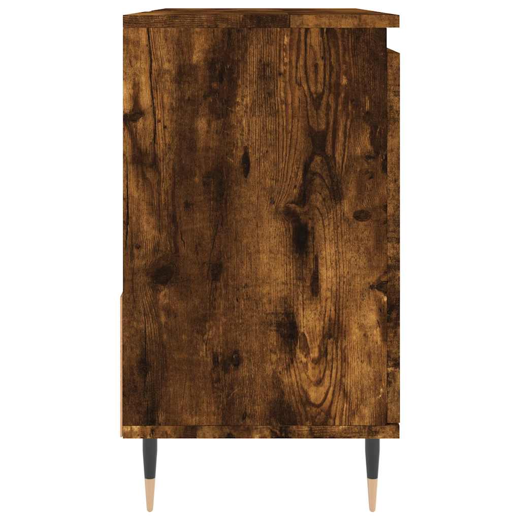 vidaXL Badschrank Räuchereiche 65x33x60 cm Holzwerkstoff
