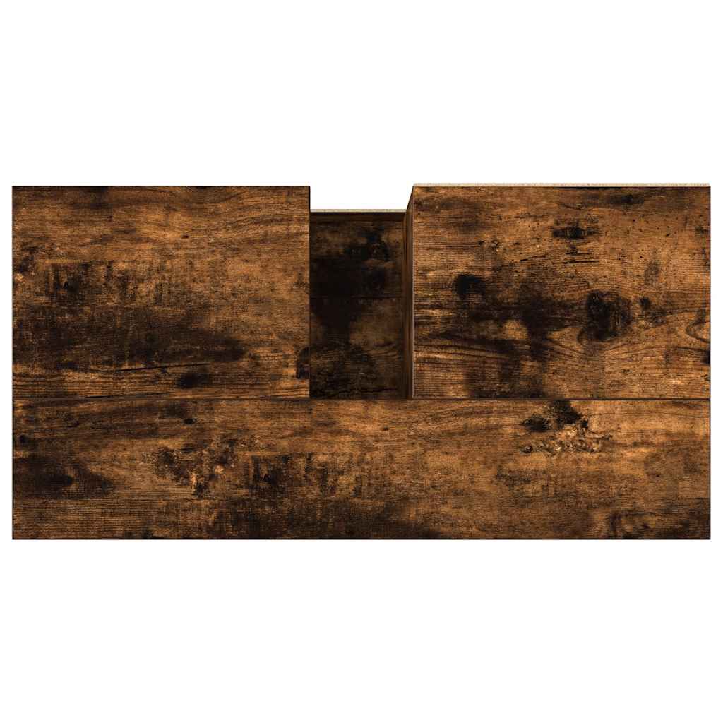vidaXL Badschrank Räuchereiche 65x33x60 cm Holzwerkstoff