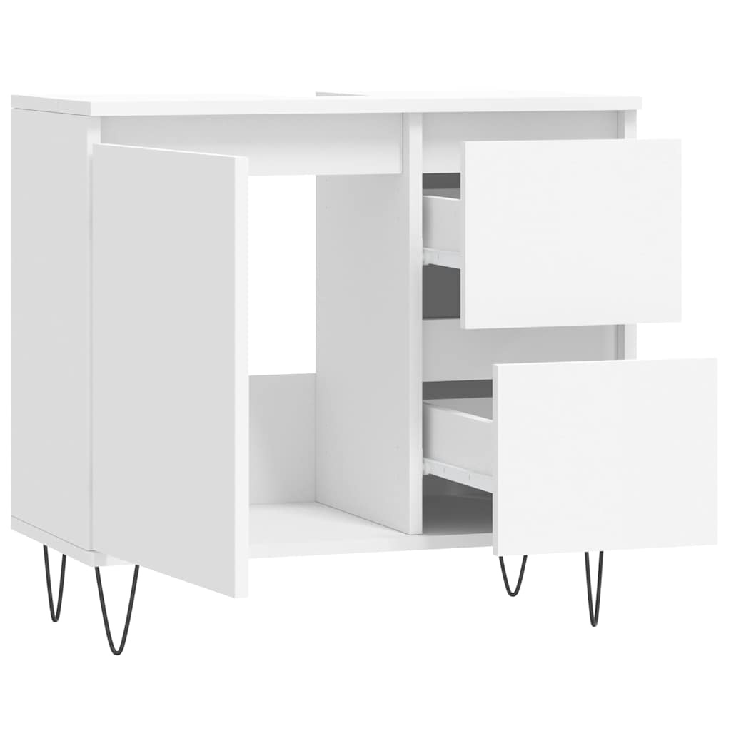 vidaXL Badschrank Weiß 65x33x60 cm Holzwerkstoff
