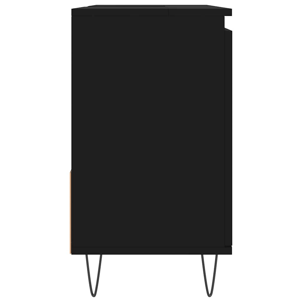 vidaXL Badschrank Schwarz 65x33x60 cm Holzwerkstoff