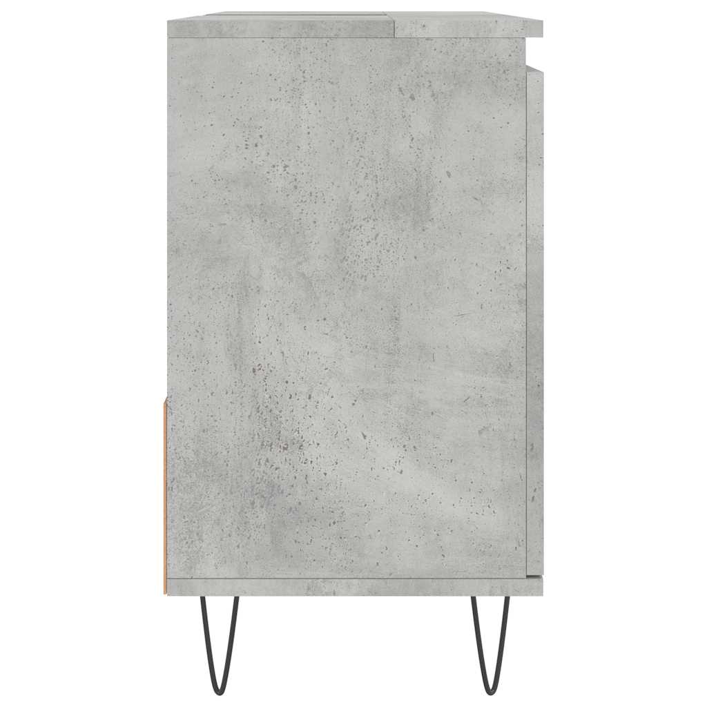vidaXL Badschrank Betongrau 65x33x60 cm Holzwerkstoff