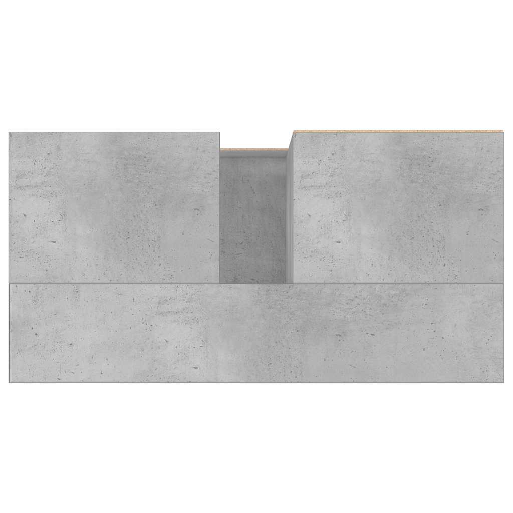 vidaXL Badschrank Betongrau 65x33x60 cm Holzwerkstoff