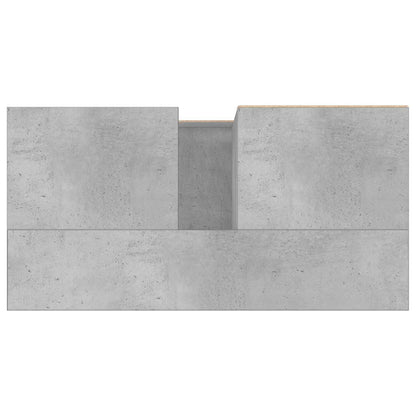 vidaXL Badschrank Betongrau 65x33x60 cm Holzwerkstoff