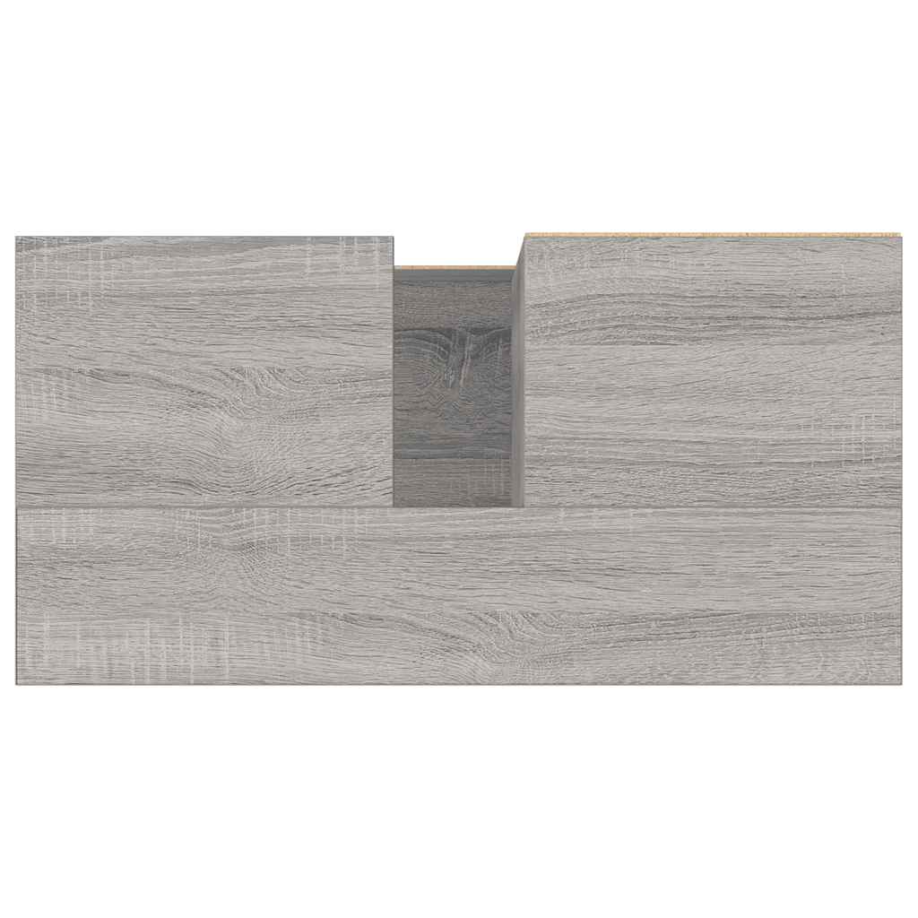 vidaXL Badschrank Grau Sonoma 65x33x60 cm Holzwerkstoff
