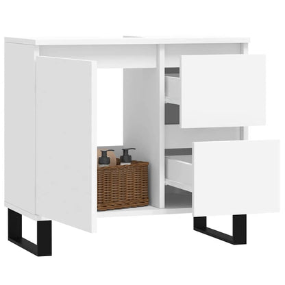 vidaXL Badschrank Weiß 65x33x60 cm Holzwerkstoff