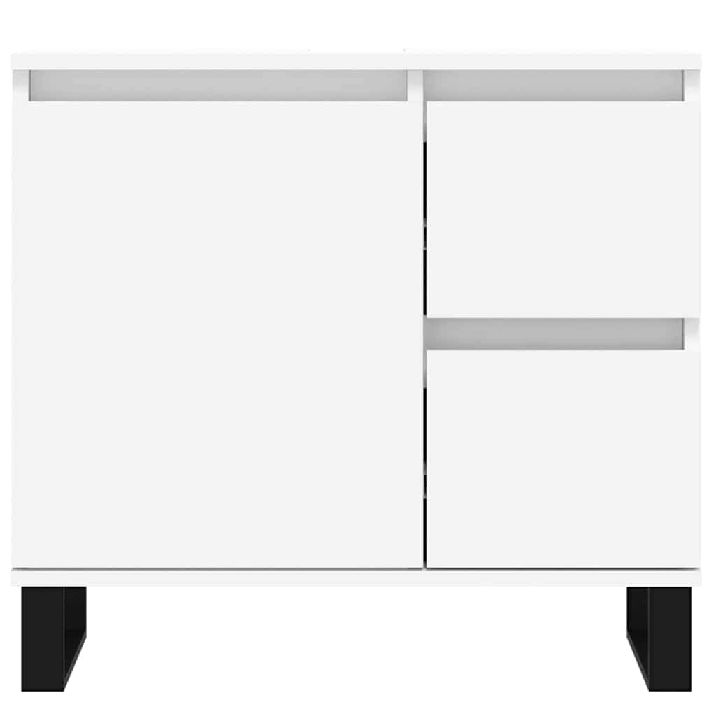 vidaXL Badschrank Weiß 65x33x60 cm Holzwerkstoff
