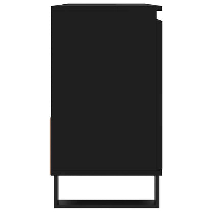 vidaXL Badschrank Schwarz 65x33x60 cm Holzwerkstoff
