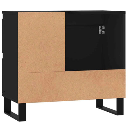 vidaXL Badschrank Schwarz 65x33x60 cm Holzwerkstoff