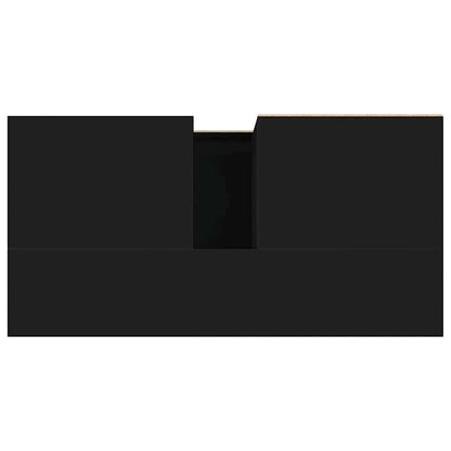 vidaXL Badschrank Schwarz 65x33x60 cm Holzwerkstoff
